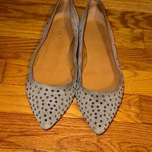 J. Crew Silver Studded Women's Flats
